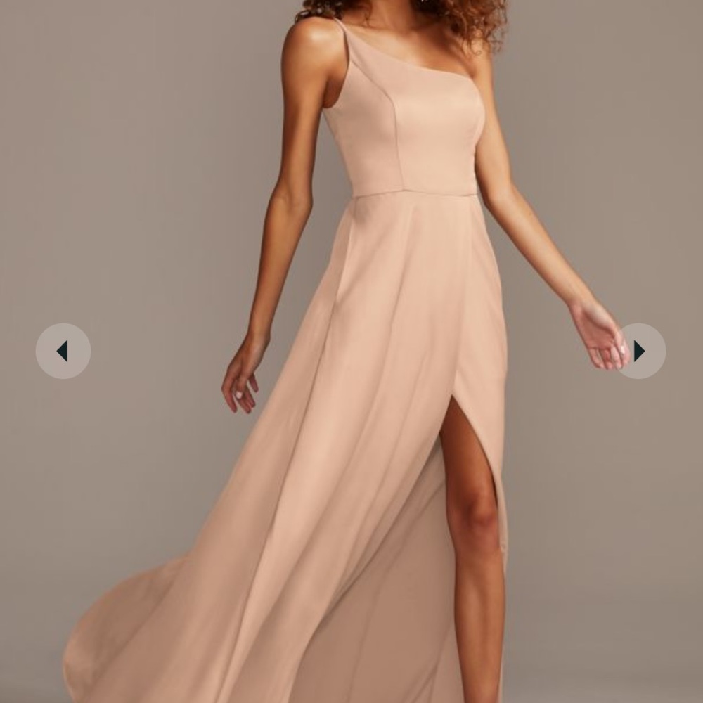 DAVIDS BRIDAL BRIDESMAID DRESS. 20. SAND